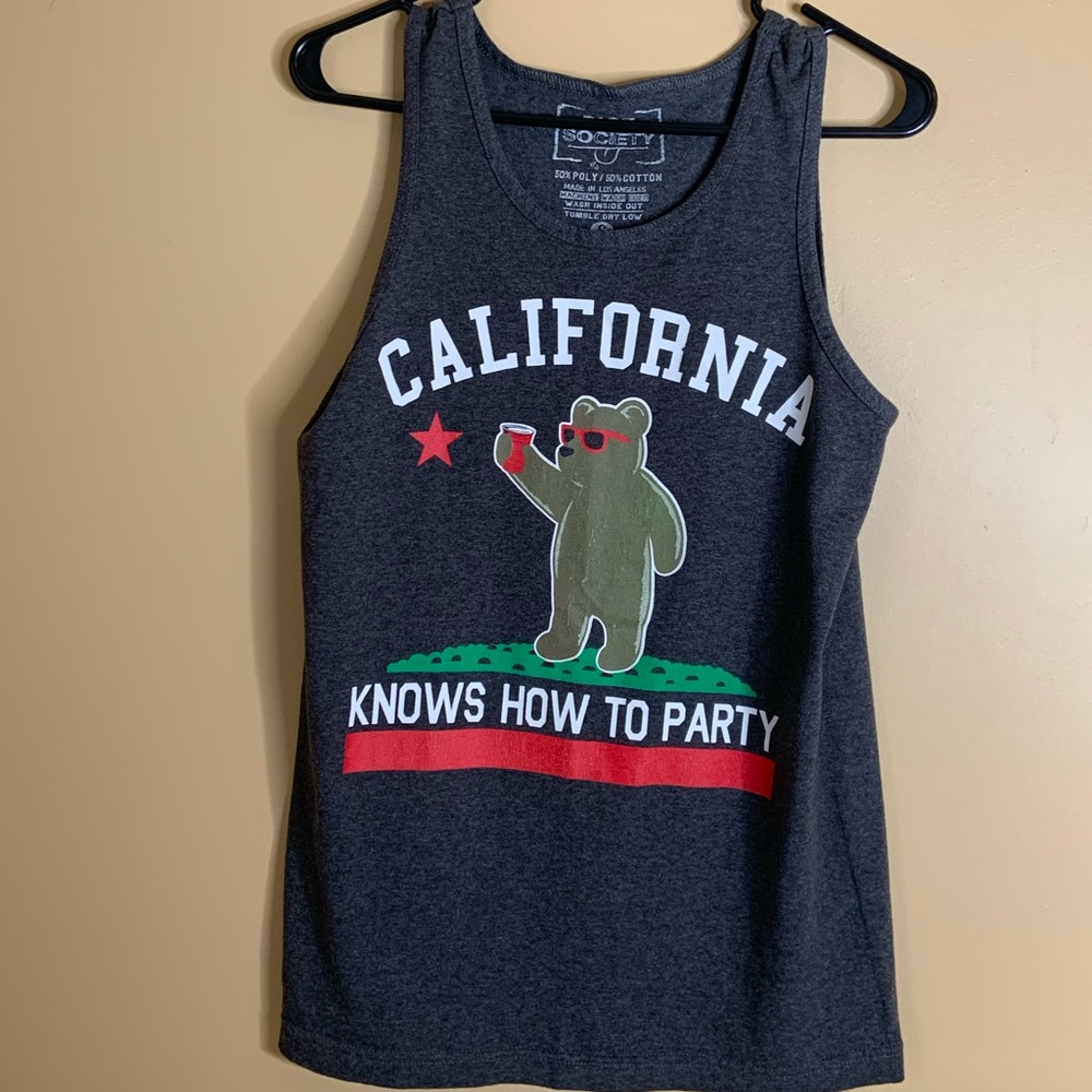 Men’s California Graphic Tank Top - Gray, Small